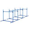 4 Piece Dog Agility Starter Kit, Adjustable Jump Bars, Carry Bag, Blue
