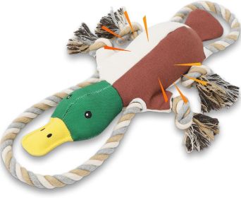 Upgraded Duck Dog Toys for Aggressive Chewers Puppy Toys with Crinkle Paper and Squeaker, Interactive Tug of War Dog Toy for Small, Medium