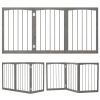 63" x 30" Gray Wooden Pet Fence