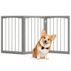 63" x 30" Gray Wooden Pet Fence