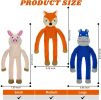 3 Pack No Stuffing Crinkle Squeaky Interactive Plush Dog Toys for Aggressive Chewers to Keep Puppy Busy for Boredom Small & Medium Breeds Furry Friend