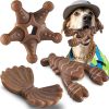 NEZIN Dog Toys for Aggressive Chewers, Indestructible Toys for Large Dogs, Dog Chew for Large Medium Small Breed, 3 Pack Super Chewer with Tough Nylon