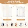 8-Panel HDPE Pet Fence (White) - Multiple Configurations (Octagon/Square/House), 50"x50"x32" Square Size, Lockable Door