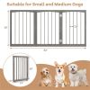 63" x 30" Gray Wooden Pet Fence