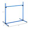 4 Piece Dog Agility Starter Kit, Adjustable Jump Bars, Carry Bag, Blue