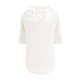 Sweet Magnolia Dog Sweater (Color: Cream, size: SM)