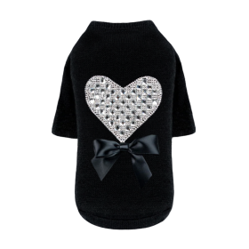 Oh my Heart Dog Sweater (Color: Black, size: XXS)