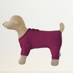 Sweet Dreams Dog Pajamas (Color: Striped Purple, size: LG)