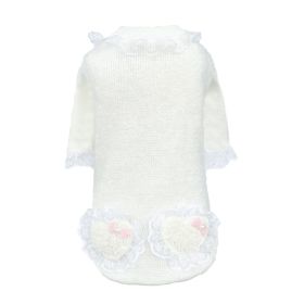 Little Lamb Dog Sweater (Color: Ivory, size: LG)