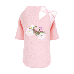 Bicycle Dog Sweater (Color: Baby Pink, size: LG)